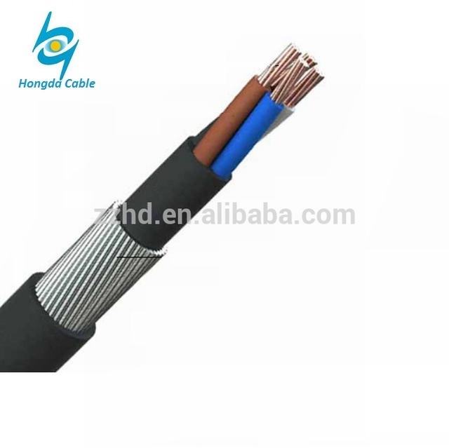 0.6/1 кв медный xlpe ПВХ оболочка 2 Core 2.5 мм жильный кабель R2V