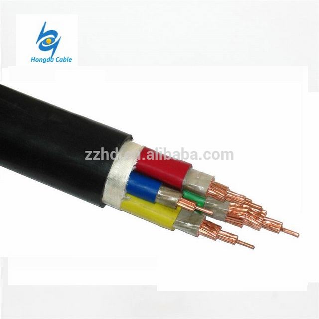 0.6/1KV 4*25mm2 cu PVC insulated kabel daya dan sinyal NYY