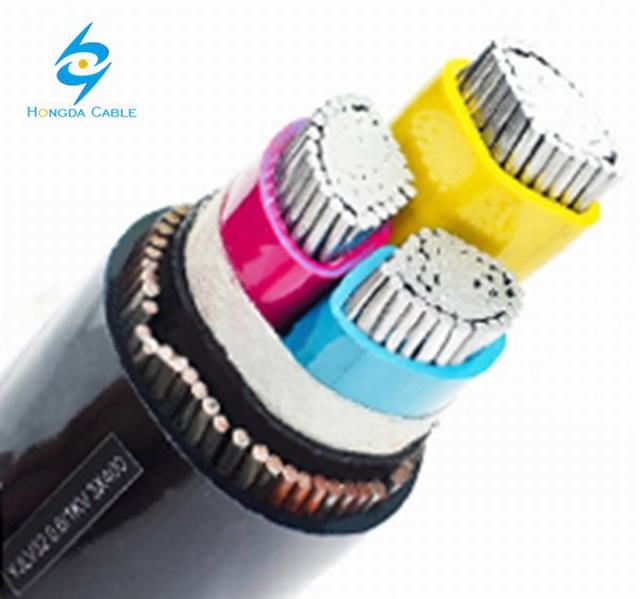 0.6/1kv 3x95mm XLPE insulated galvanized steel wire tape armoured aluminum electrical cable
