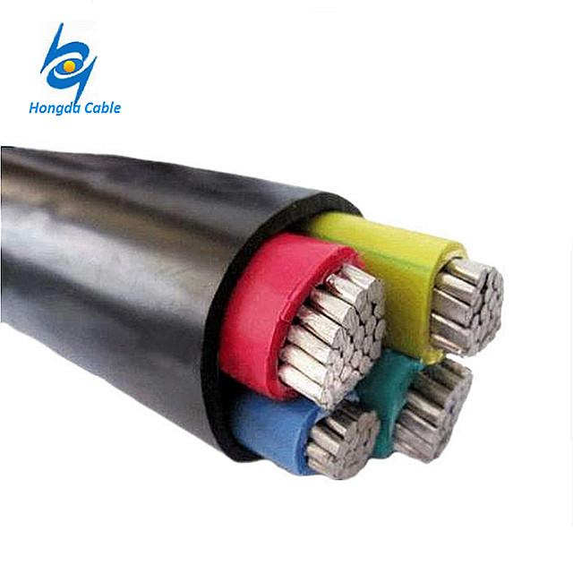 0,6 / 1kv IEC Niederspannungs-Aluminiumkabel XLPE 4C 35mm2 120mm2 PVC-Stromkabel