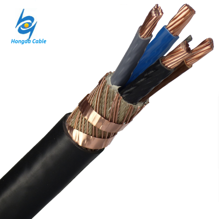 0.6 / 1kv NYCWY PVC insulated and sheathed Heavy Current Cable with Concentric copper Conductor