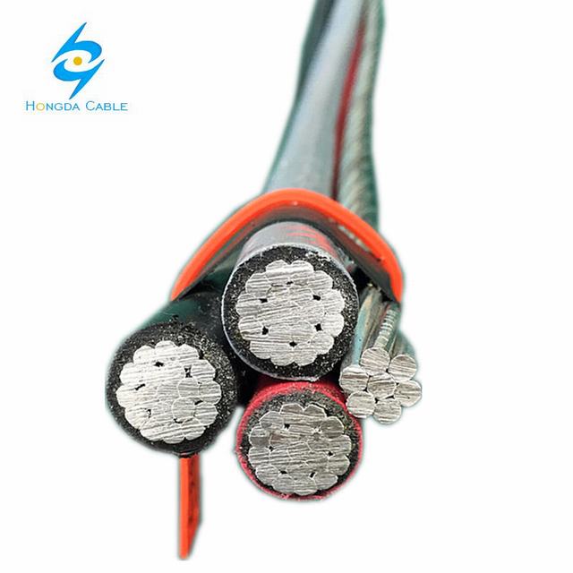 0,6/1kv de Conductor de aluminio de XLPE aisló el Cable de antena Bundle Cable douplex/Triple/Quadruplex servicio gota/Urd/