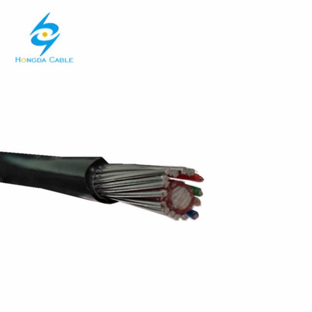 0,6/1kv aerail de aluminio con de comunicación de cobre Cable concéntrico 16mm2 10mm2