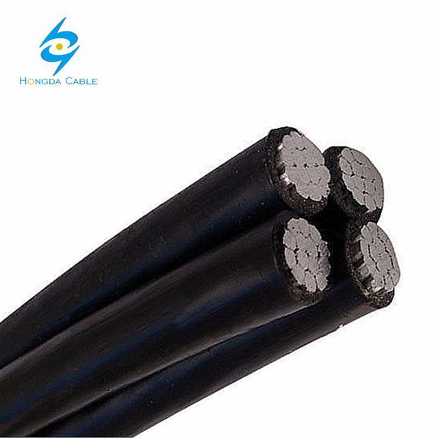 1 kv 4 Core 알루미늄 합금 힘 Cable Overhead ABC Drop Cable 3x95 + 1x50 mm2