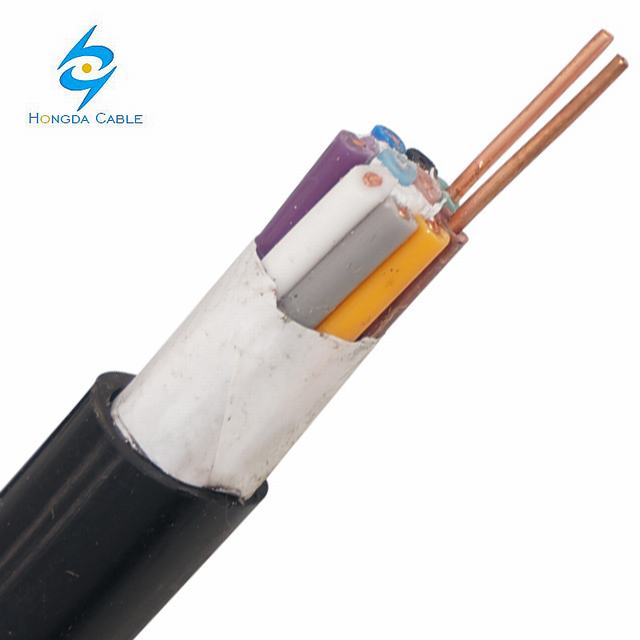 10 cores copper control cable 1.5mm2 2.5mm2 PVC  jacket cable