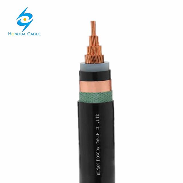 100% aislamiento XLPE 25KV AWG 2/0 #2 Conductor de cobre Cable