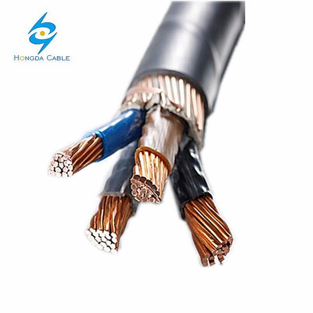 1000V Concentric PVC Insulated NYCWY Electrical Power Cable 3×95 mm2