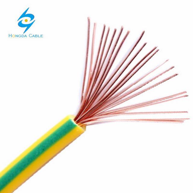 10mm2 flexible cable con aislamiento de PVC de alambre de cobre flexible