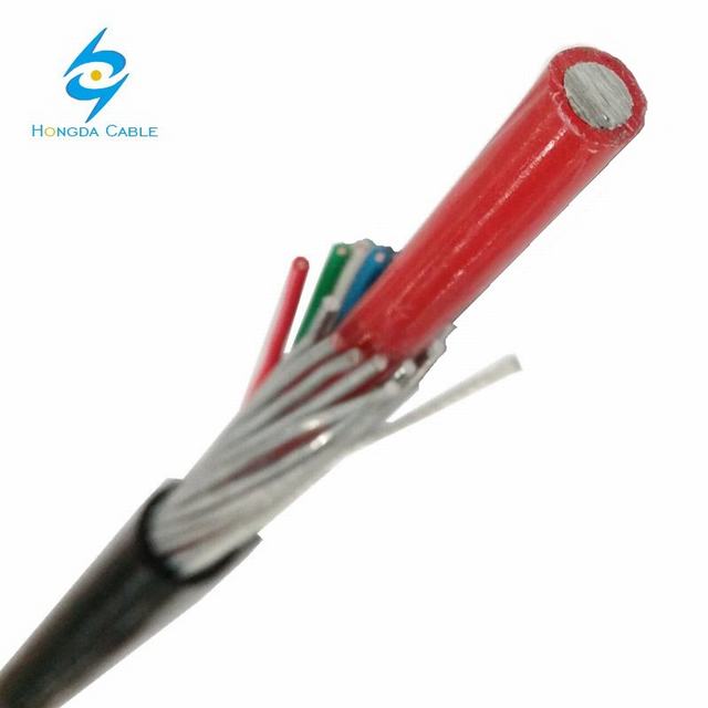 16 sqmm kabel layanan konsentris dengan 4 core kabel komunikasi
