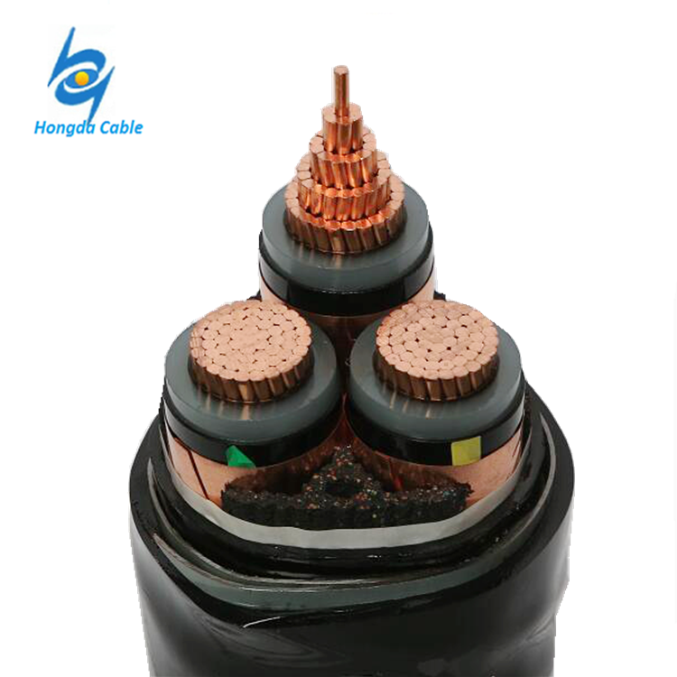 18/30KV Al/XLPE/CTS/PVC 240mm Unarmoured medium voltage kabel met verdicht aluminium dirigent en XLPE isolatie