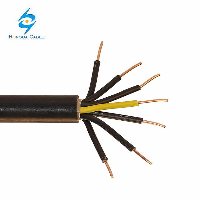 19x1.5 mm2 multi Core aislamiento de PVC color negro cable de alimentación