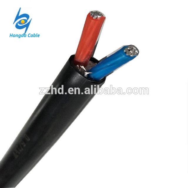 2*10 DE ALUMINIO cable de alimentación de dos núcleos de cable de alimentación
