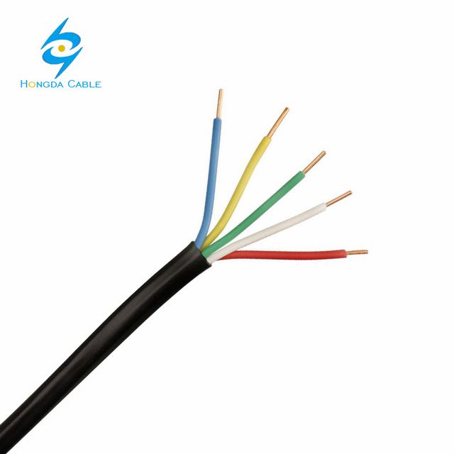 2,5 sq mm 4 core cable Flexible de aislamiento de PVC doble y la tierra de cable