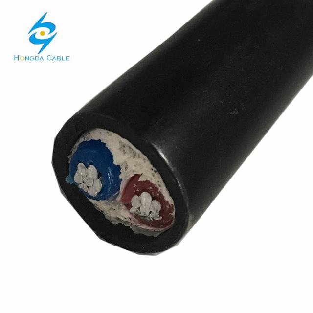 2 Inti 4mm 10mm 16mm Aluminium PVC Kabel Daya