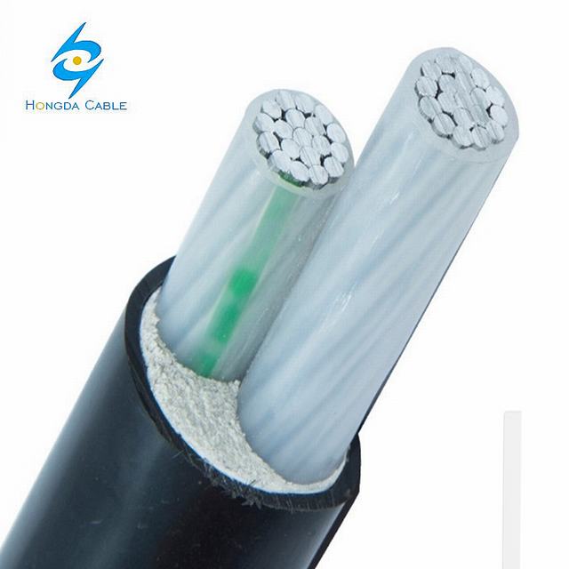 2 núcleos 185mm2 de aluminio cable de alimentación de PVC de cable