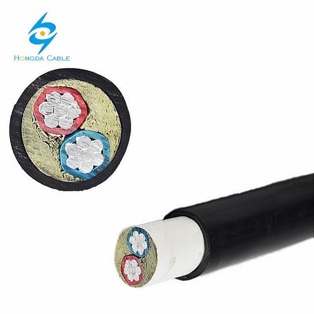 2 cores aluminum power cable 4mm2 6mm2 xlpe insulated  pvc jacket aluminum cable