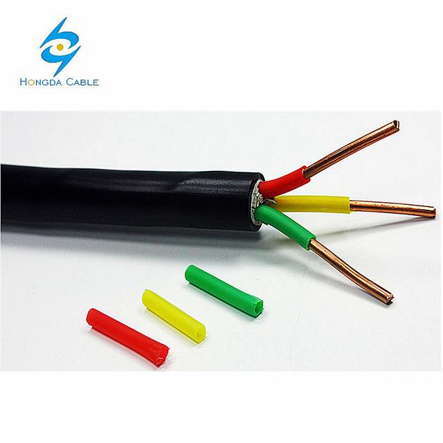 3core 2.5mm2 Fil de Cuivre Isolé Par PVC de Câble 3x2.5mm