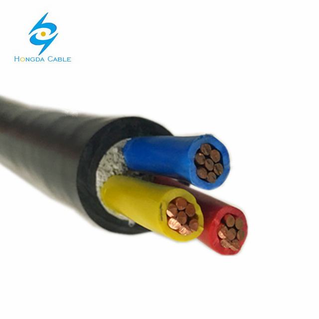 3 noyaux 25mm Câble Conducteur En Cuivre PVC Câble Électrique 3x25