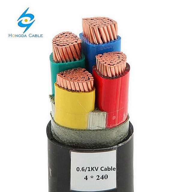 3 Phase 4 Wire XLPE 4 Core 95 sq mm Copper Cable Armoured Cable 120mm sq