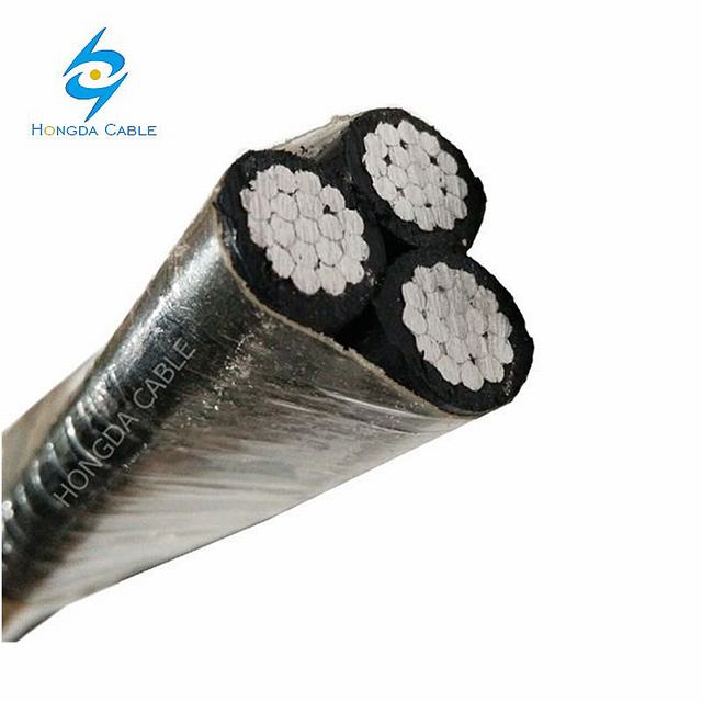 3 hilos de aluminio servicio de cable de alambre de aluminio de línea eléctrica cubierta