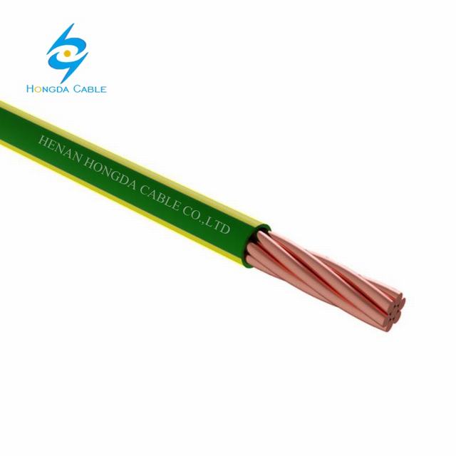 35sqmm Green & yellow insulated stranded copper conductor ground cable