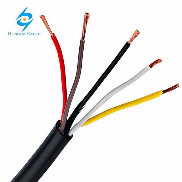 3G PVC Tembaga Terisolasi 5 Core 4 Mm Kabel Fleksibel