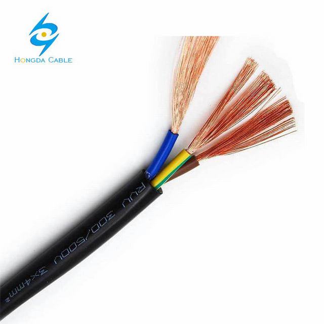 3x6 awg câble PVC veste câble d'alimentation en cuivre