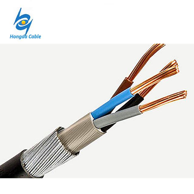 4*25mm2 16mm2 4 cobre núcleo 0.6/1kv Cu/PVC/SWA/PVC cable de alimentación blindado