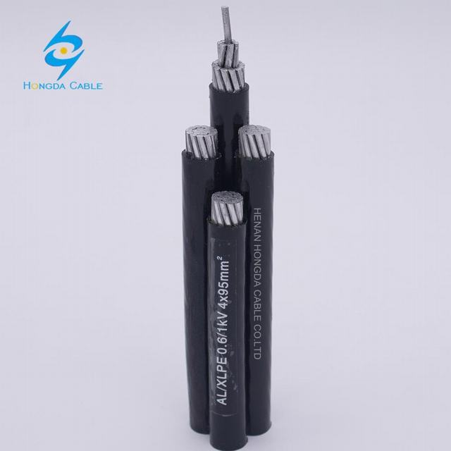 400 볼트 선 ABC 0.6/1 kv 4C x 95 미리메터 알루미늄 Insulated Cable