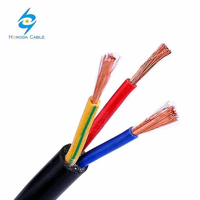 450 750 V Inti Tembaga Berisolasi PVC 3 Core Tembaga Fleksibel Kabel 3X25