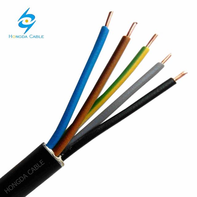 450/750 V PVC Penutup fleksibel 3x2. 5mm2 kabel listrik 5 inti 4mm