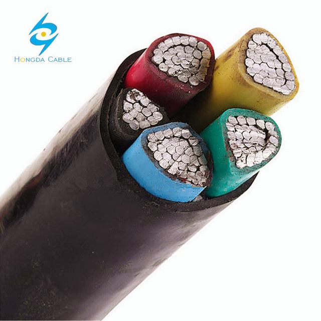 4x150 mm2 5x150mm2 Terdampar Aluminium Konduktor Kawat PVC Kabel