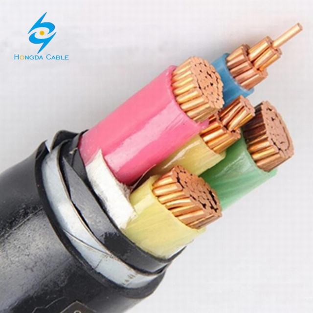 5 Core cable cu XLPE PVC recubierto blindado cable de alimentación eléctrica
