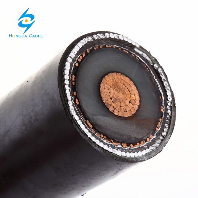 6 / 10 kV Medium voltage XLPE insulated PVC sheathed single core cable with screen of Cu conductors