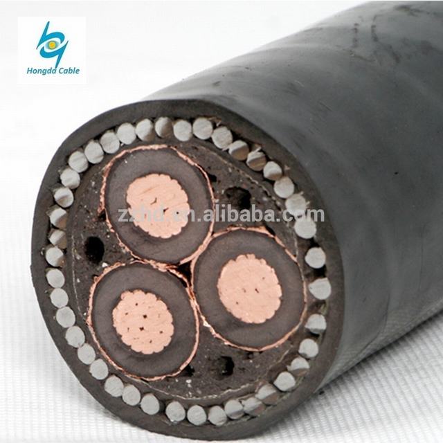 6/10KV 11kv 18/30KV 3x70mm Cu/Al /XLPE/Cts/Cws/ PVC/PE/LLDPE Power Cable 50mm 70mm Mv power Cable