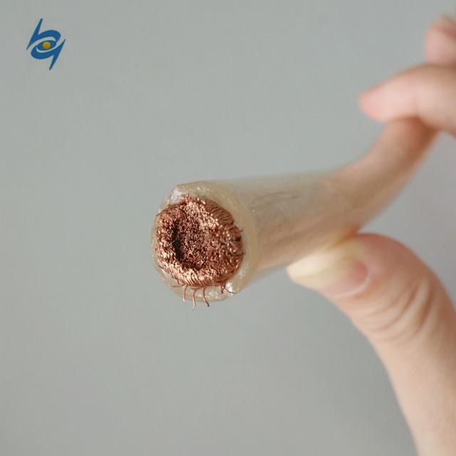600 V cobre desnudo trenzado pvc transparente recubierto cable de tierra