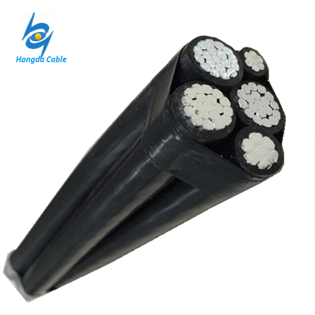 600v Aluminum Conductors HDPE insulation Parallel Aerial Cable