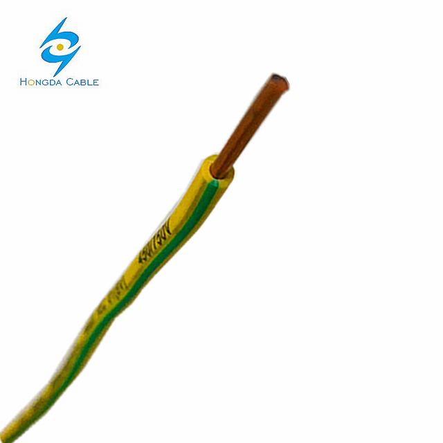 6mm gelb grün gestrandet erdung kabel feste leiter pvc gelb grün erdung draht