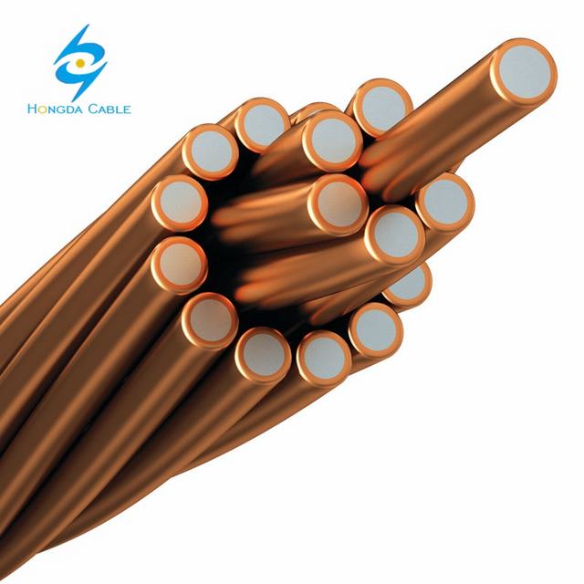 73,87 mm2 CCS 40% conductividad 7 # 7AWG hilo de alambre de acero revestido de cobre