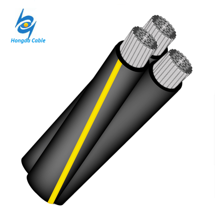 Compressed stranded hard-drawn aluminum wire self supporting secondary cable