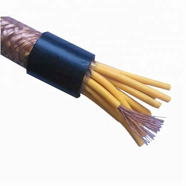 Control flexible cable of copper conductor PVC insulated PVC sheathed and shield by copper tape