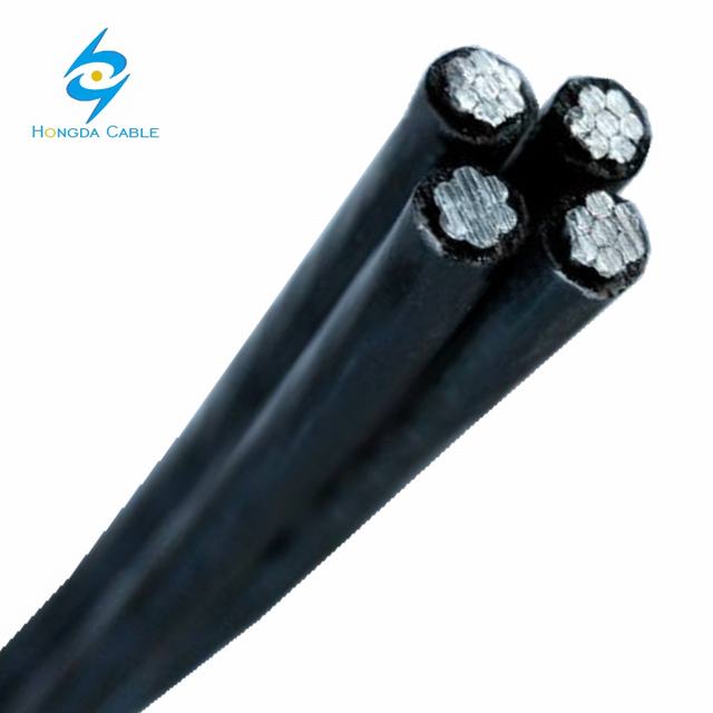 Covered Line Wire More Service Drop XLPE or PE insulated 600V Aluminum cable for temporary service and street light installation