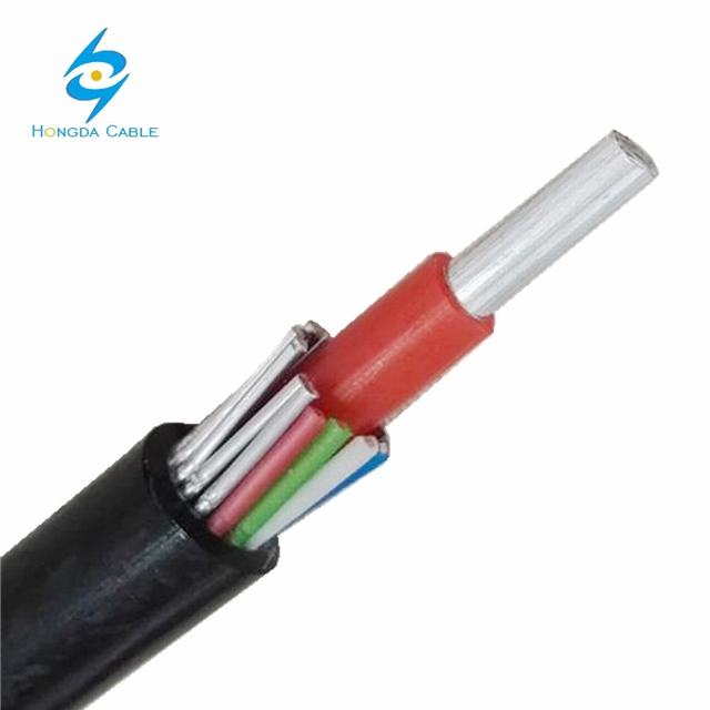 Cu aerial single phase core Airdac concentric Cable