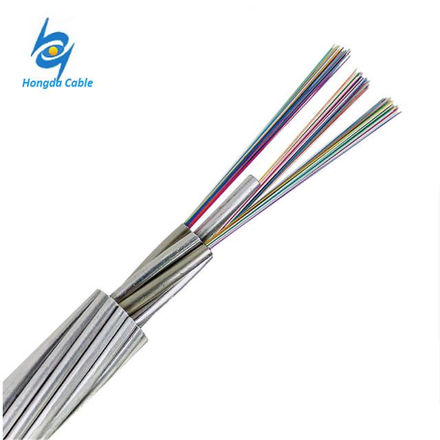 La tierra de alambre de Cable OPGW fabricante 12 Core de modo único Cable de fibra óptica