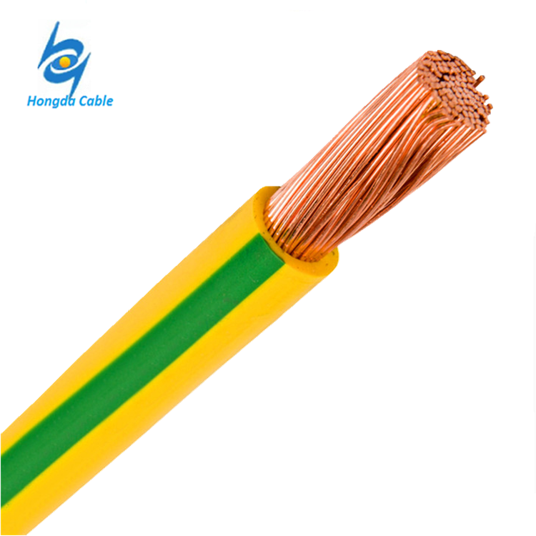 Green Yellow Grounding Wire 120mm Pvc Insulated Earthing Copper Cable