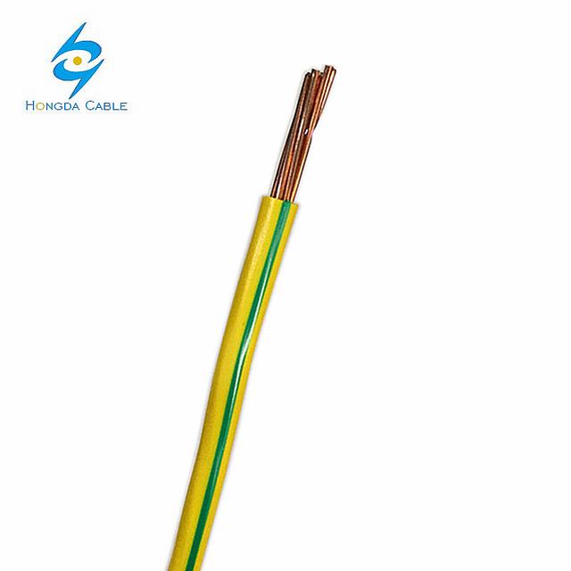 Green Yellow PVC 50mm2 6mm Earth Cable 동 접지 Cable