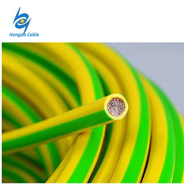 Alta Qualidade de Cobre Revestido de PVC Fio Terra Verde Amarelo Cabo Subterrâneo
