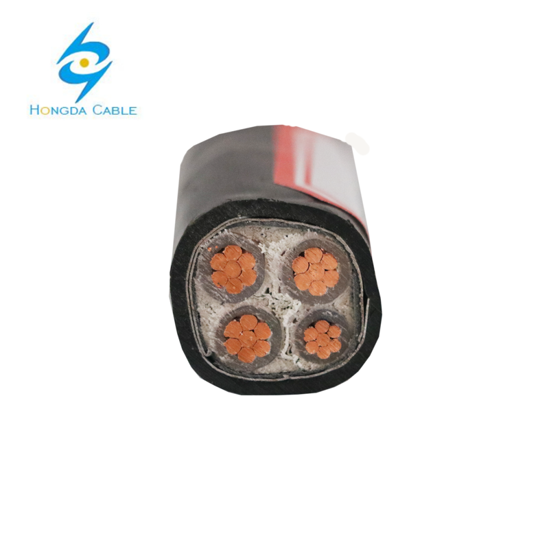 Industrial Type U1000 0.6/1KV AC PVC Jacket CU XLPE Insulated 4 Core 95mm Power Cable