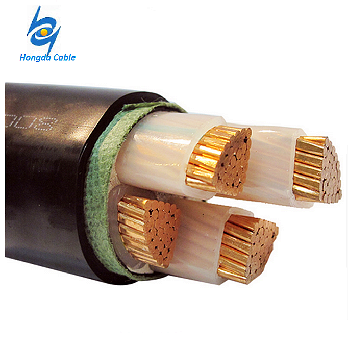 Низкое напряжение 4 ядра 120mm2 Cu прошитый полиэтилен ПВХ медный кабель питания