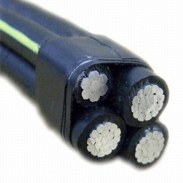 Basse tension 1kv 4x70mm ABC AL PVC ou XLPE ou PE ligne aérienne câble d'antenne quadruplex câble de branchement